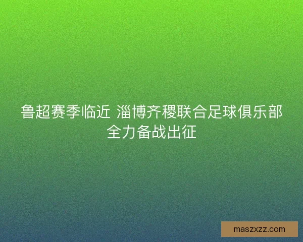 鲁超赛季临近 淄博齐稷联合足球俱乐部全力备战出征 鲁超赛季临近 淄博齐稷联合足球俱乐部全力备战出征